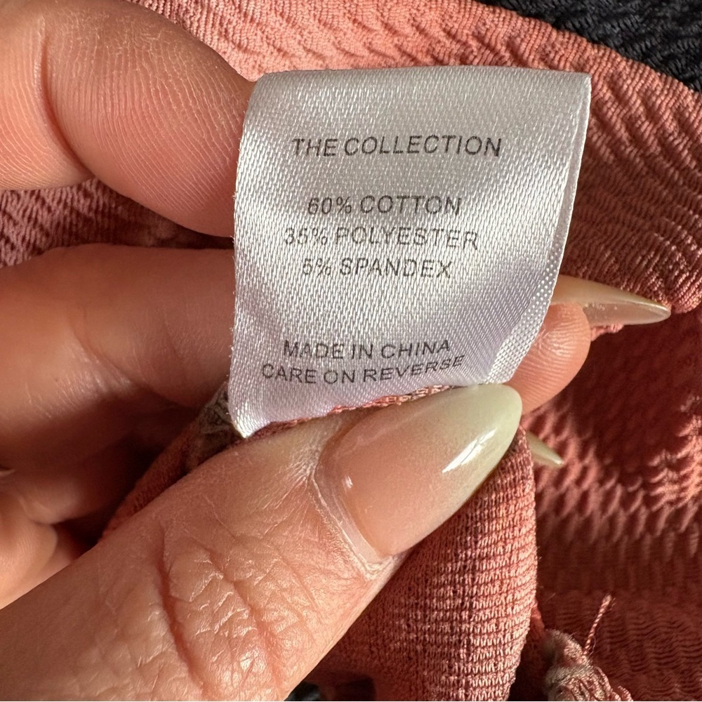 AQ-Sport XL Tie-Dye Hoodie in Pink, Peach, and Black Waffle-knit - Picture 11 of 12
